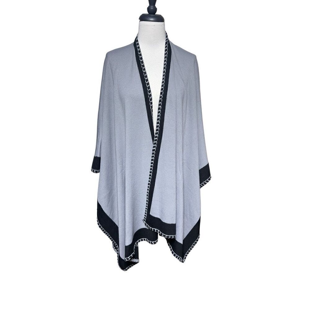Patricia Nash NWT Color Block Short Poncho Shawl Wrap One Size